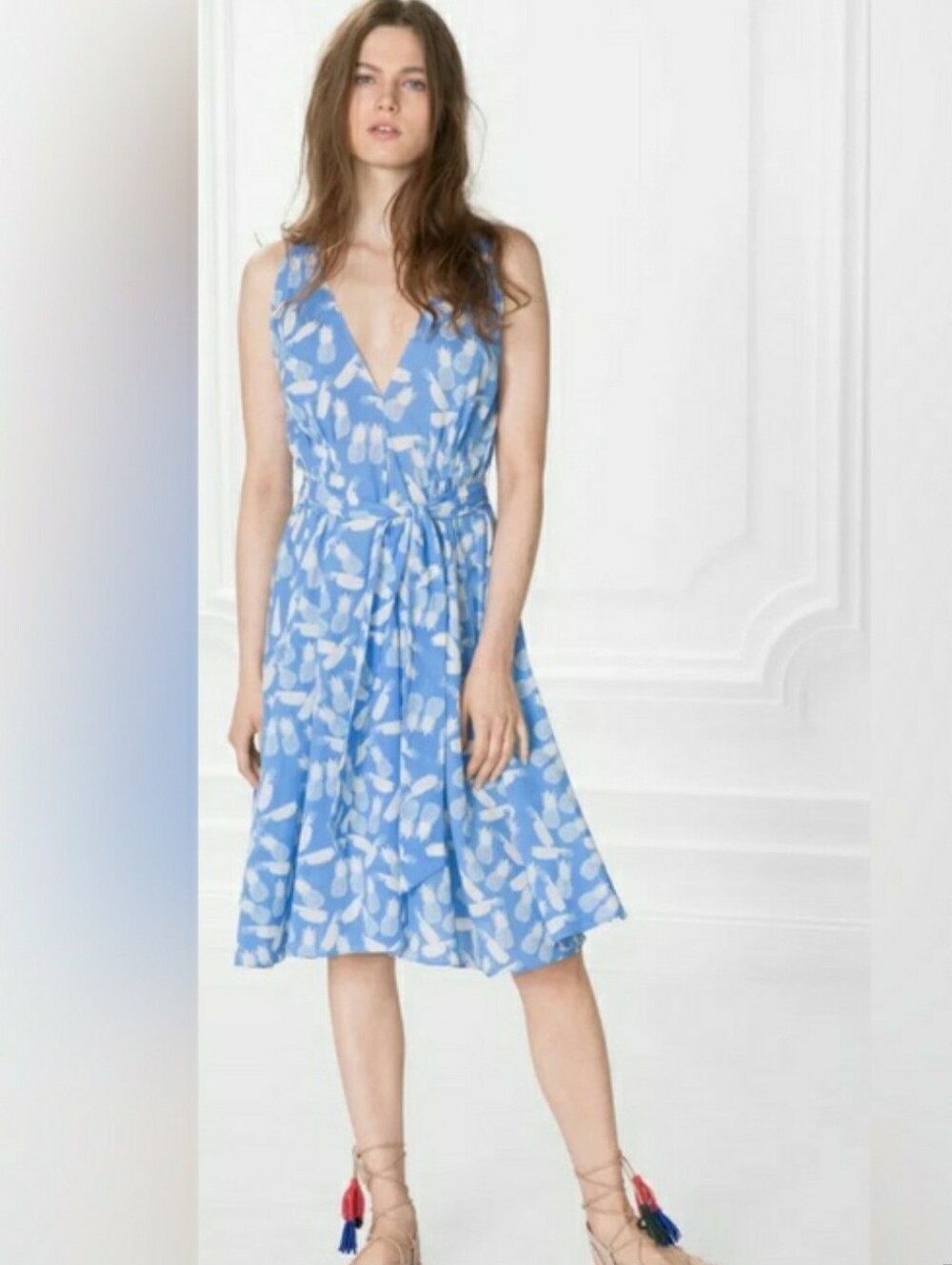 & OTHER STORIES PARIS ATELIER Pineapple Print Sleeveless Dress 4